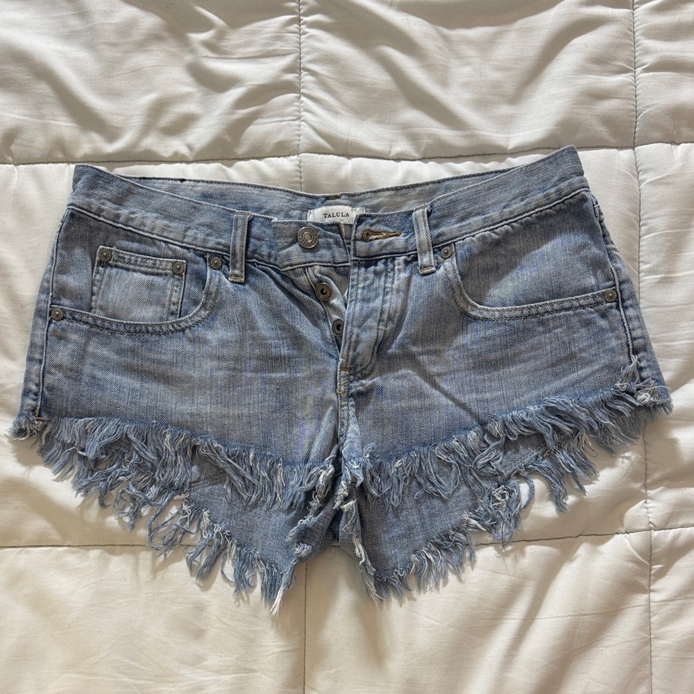 TALULAH Distressed Denim Jean Shorts